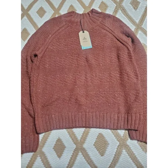 prAna Women's Nemma Mid Weight Mock Neck Organic Cotton Sweater Sz XL NWT - Picture 5 of 10